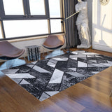 Covor Roma geometric, gri, dreptunghiular - CovorulPerfect
