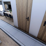 Traversa antiderapanta Flex romb, crem, latime 100 cm (surfilata) - CovorulPerfect
