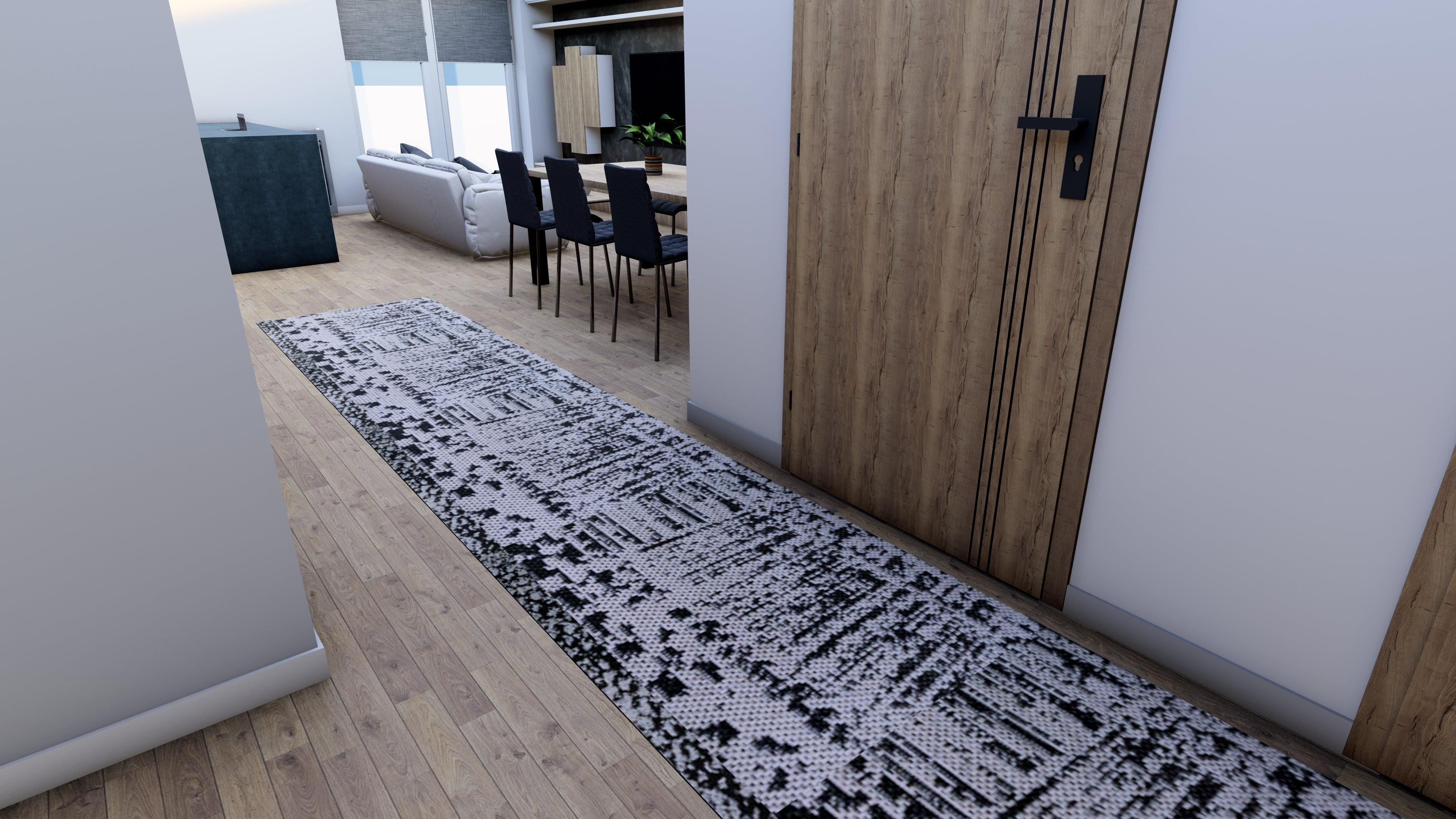 Traversa antiderapanta Flex abstract , latime 75 cm (surfilata) - CovorulPerfect