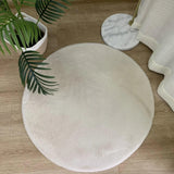 Covor Tip Blanita, ivory, rotund, antiderapant - CovorulPerfect