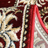 Covor Biserica cu vultur 077, oval, orizontal, rosu - CovorulPerfect