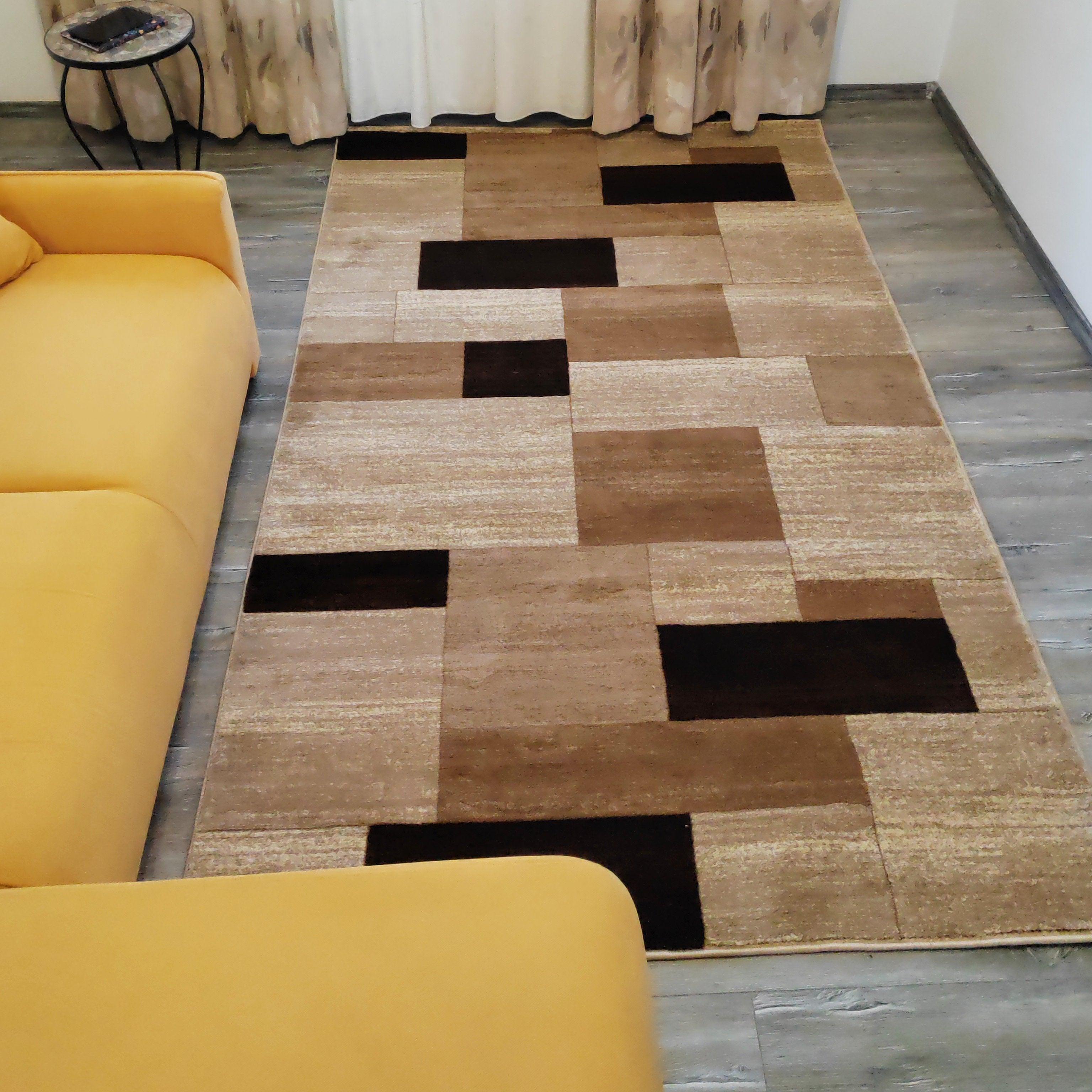 Covor modern Firuze , bej/maro, dreptunghiular - CovorulPerfect