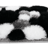 Covor modern, matase 3D, gri/negru - CovorulPerfect