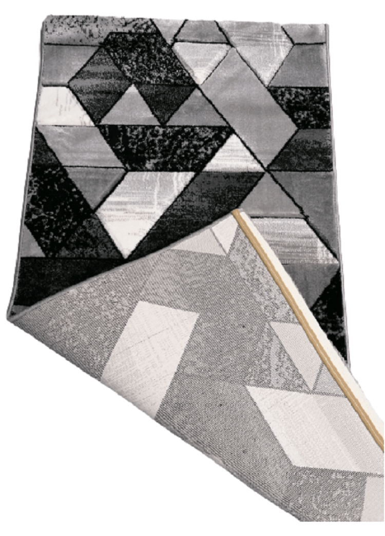 Covor Roma geometric, gri, dreptunghiular - CovorulPerfect