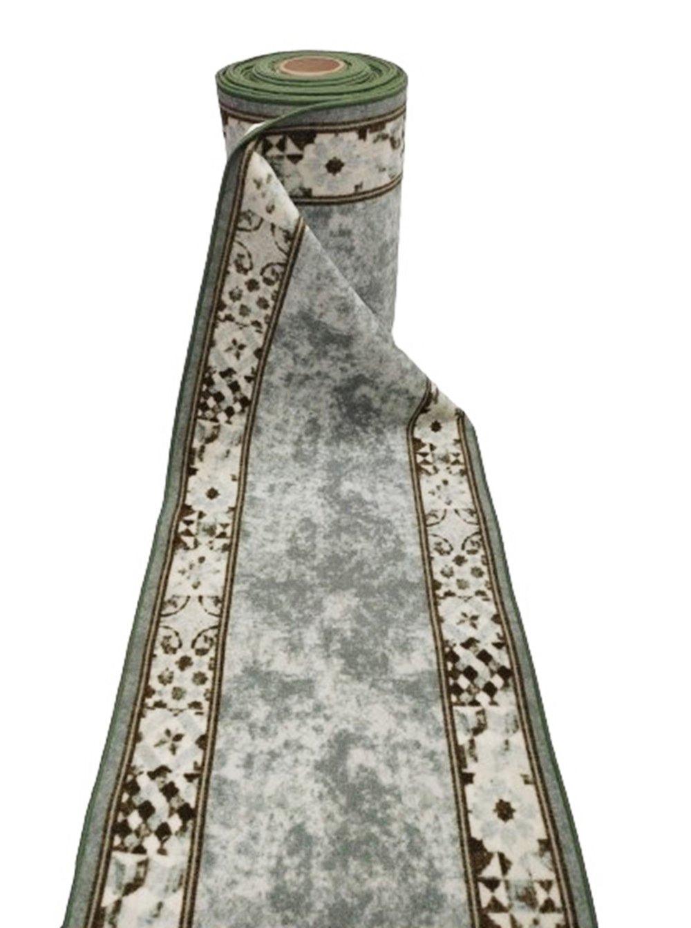 Traversa antiderapanta imprimata Kira, subtire, latime 120 cm (surfilata) - CovorulPerfect