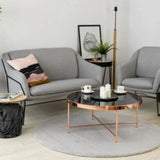 Covor Tip Blanita, gri, rotund, antiderapant - CovorulPerfect