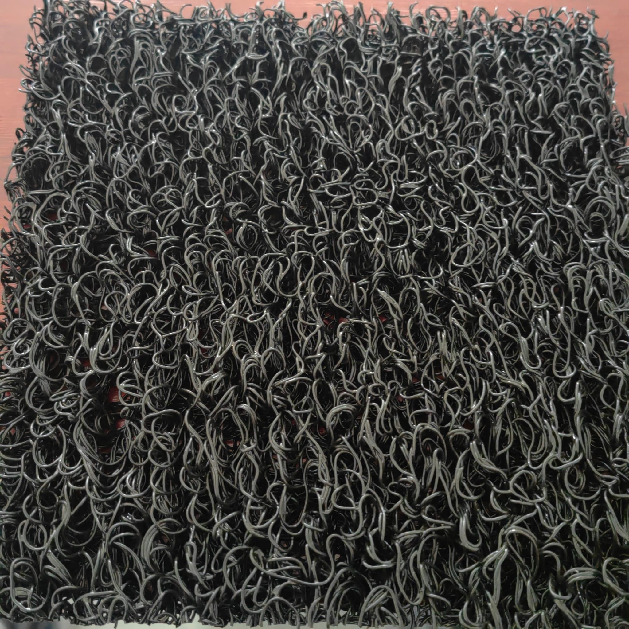 Traversa covor intrare int.si ext. Curly, negru - CovorulPerfect