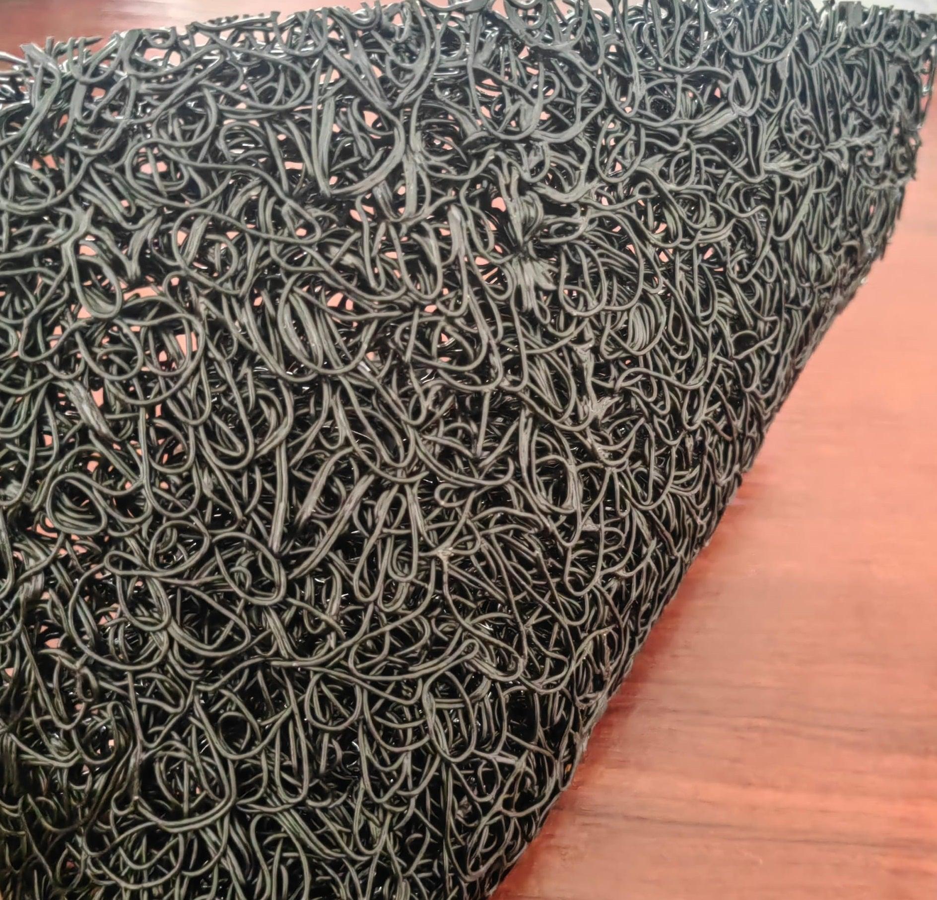 Traversa covor intrare int.si ext. Curly, negru - CovorulPerfect